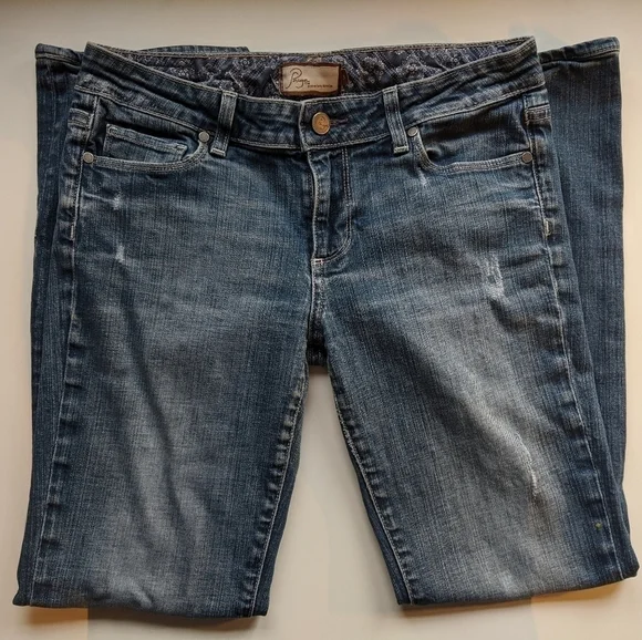Paige Jimmy Jimmy Women’s Blue Distressed Jeans Size 27 - Picture 2 of 8
